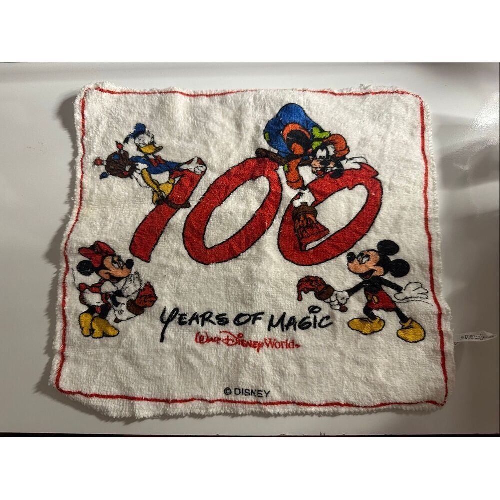 Disney Vintage 100 Years of Magic Rag 11” x 9.5”